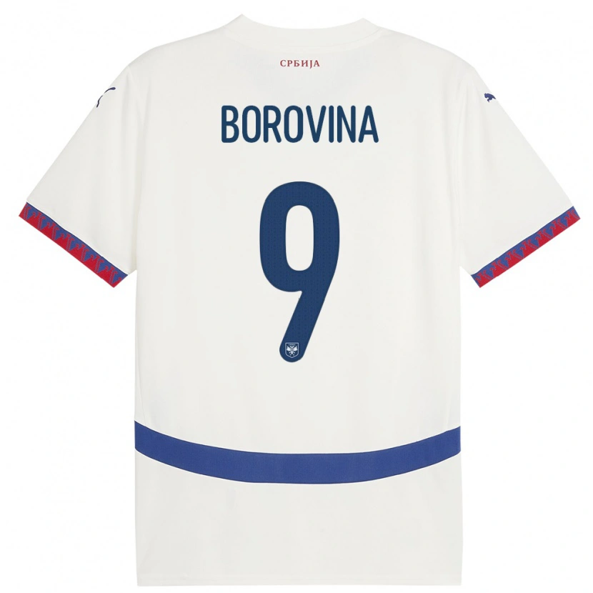 Danxen Kid Serbia Srdjan Borovina #9 White Away Jersey 24-26 T-Shirt
