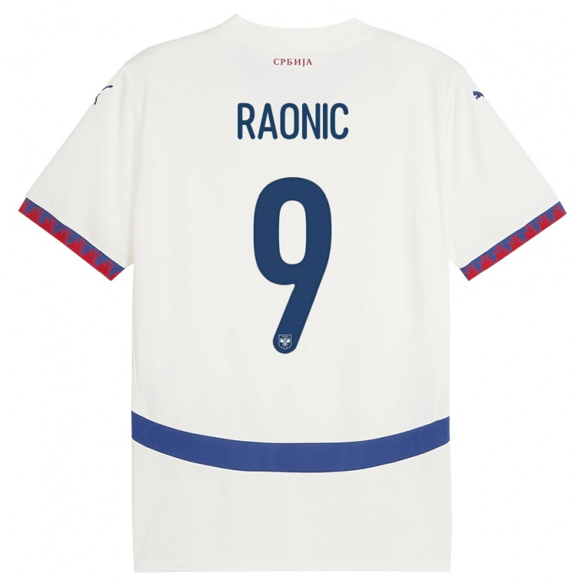 Danxen Kid Serbia Sava Raonic #9 White Away Jersey 24-26 T-Shirt