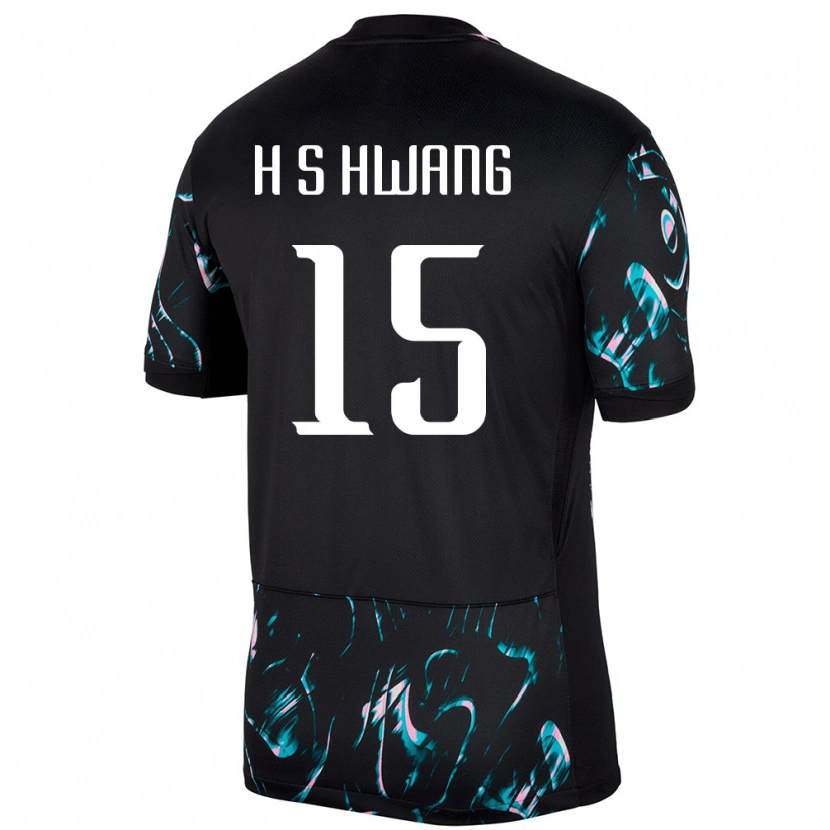 Danxen Kid South Korea Seung-Ho Hwang #15 Black Away Jersey 24-26 T-Shirt