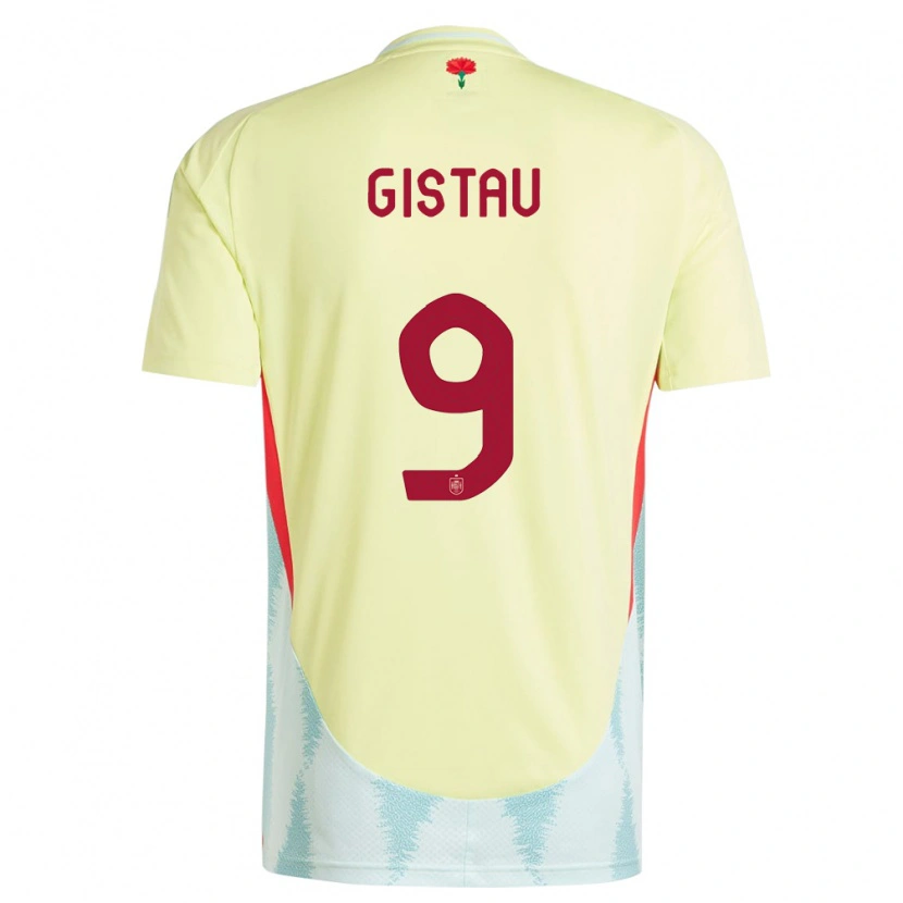 Danxen Kid Spain Òscar Gistau #9 Yellow Away Jersey 24-26 T-Shirt
