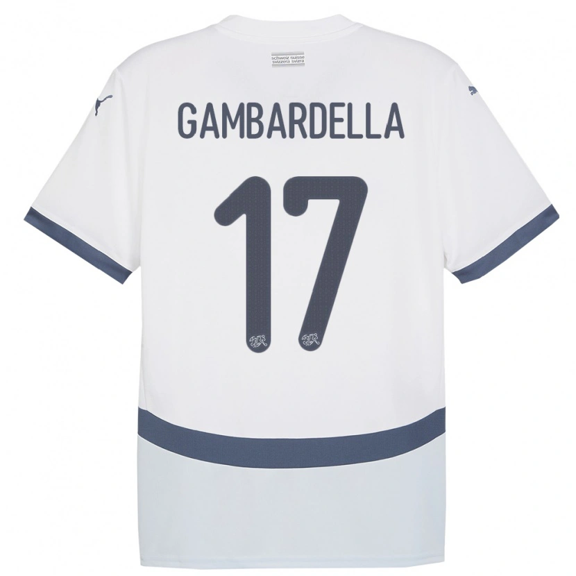 Danxen Kid Switzerland Matteo Gambardella #17 White Away Jersey 24-26 T-Shirt