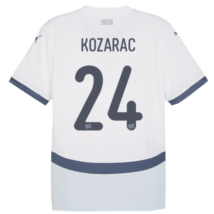 Danxen Kid Switzerland Haris Kozarac #24 White Away Jersey 24-26 T-Shirt