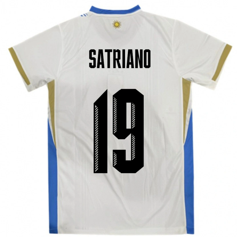 Danxen Kid Uruguay Martin Satriano #19 White Blue Away Jersey 24-26 T-Shirt