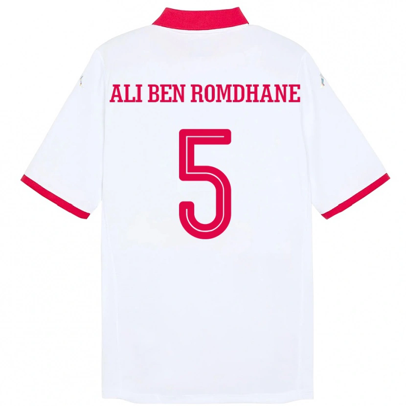 Danxen Kid Tunisia Mohamed Ali Ben Romdhane #5 White Away Jersey 24-26 T-Shirt