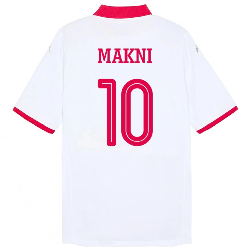 Danxen Kid Tunisia Nabil Makni #10 White Away Jersey 24-26 T-Shirt