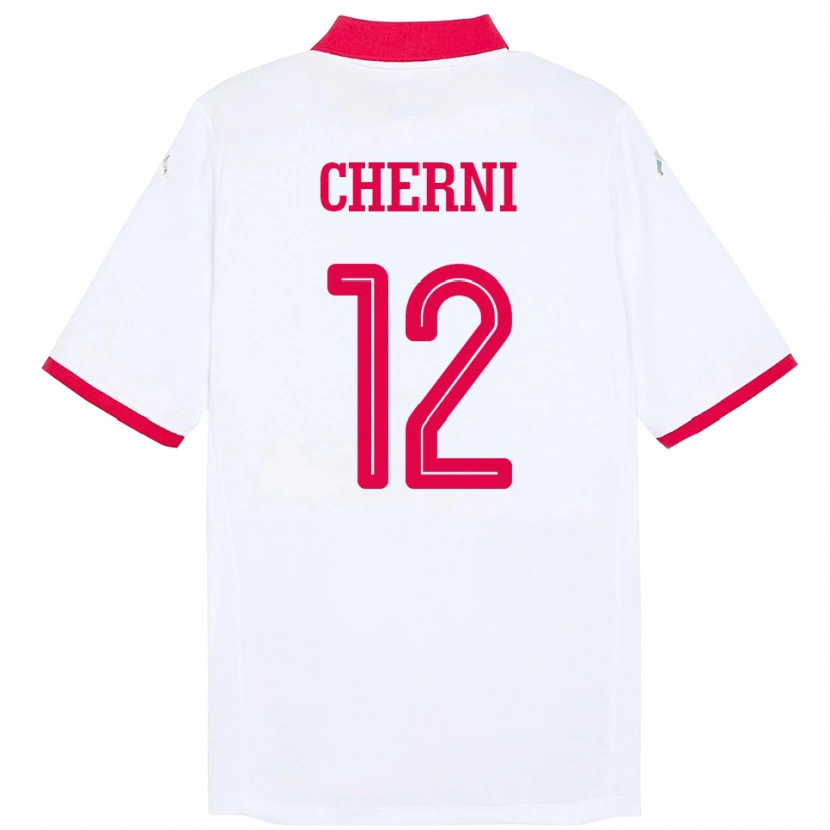 Danxen Kid Tunisia Amin Cherni #12 White Away Jersey 24-26 T-Shirt