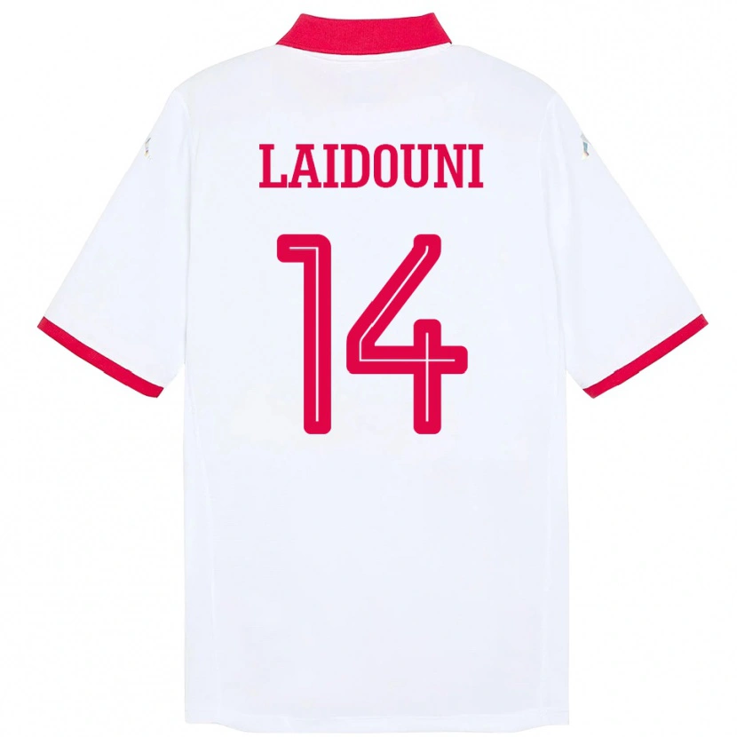 Danxen Kid Tunisia Aïssa Laïdouni #14 White Away Jersey 24-26 T-Shirt