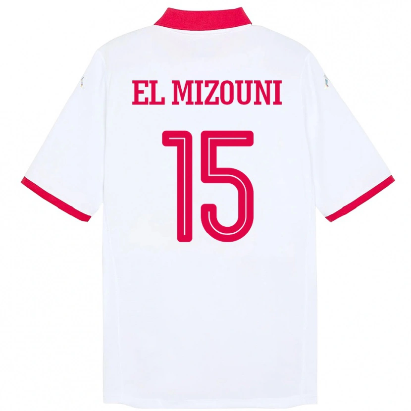 Danxen Kid Tunisia Idris El Mizouni #15 White Away Jersey 24-26 T-Shirt