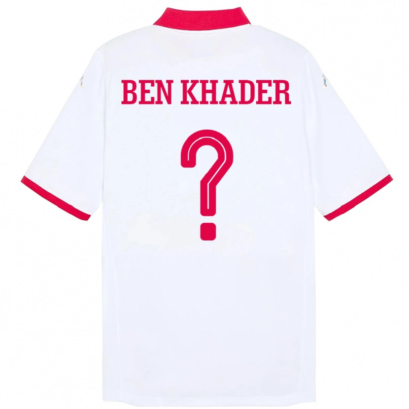 Danxen Kid Tunisia Chaouki Ben Khader #0 White Away Jersey 24-26 T-Shirt
