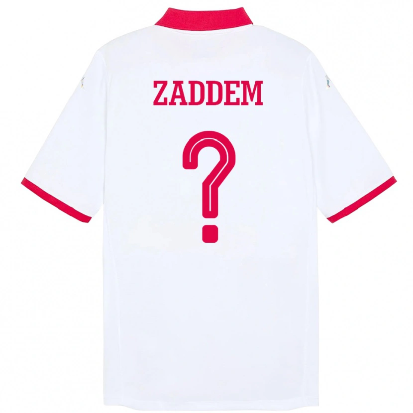 Danxen Kid Tunisia Mootez Zaddem #0 White Away Jersey 24-26 T-Shirt