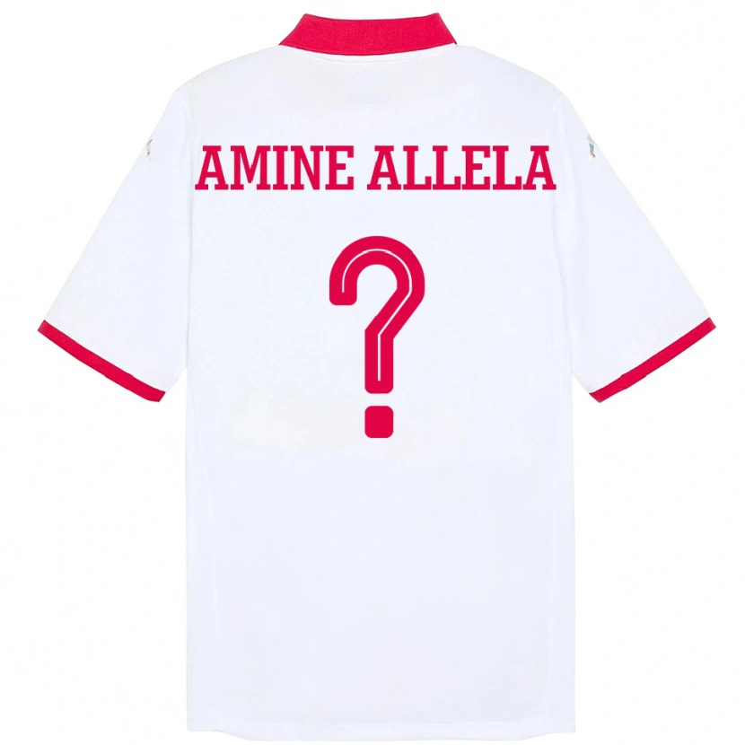 Danxen Kid Tunisia Mohamed Amine Allela #0 White Away Jersey 24-26 T-Shirt