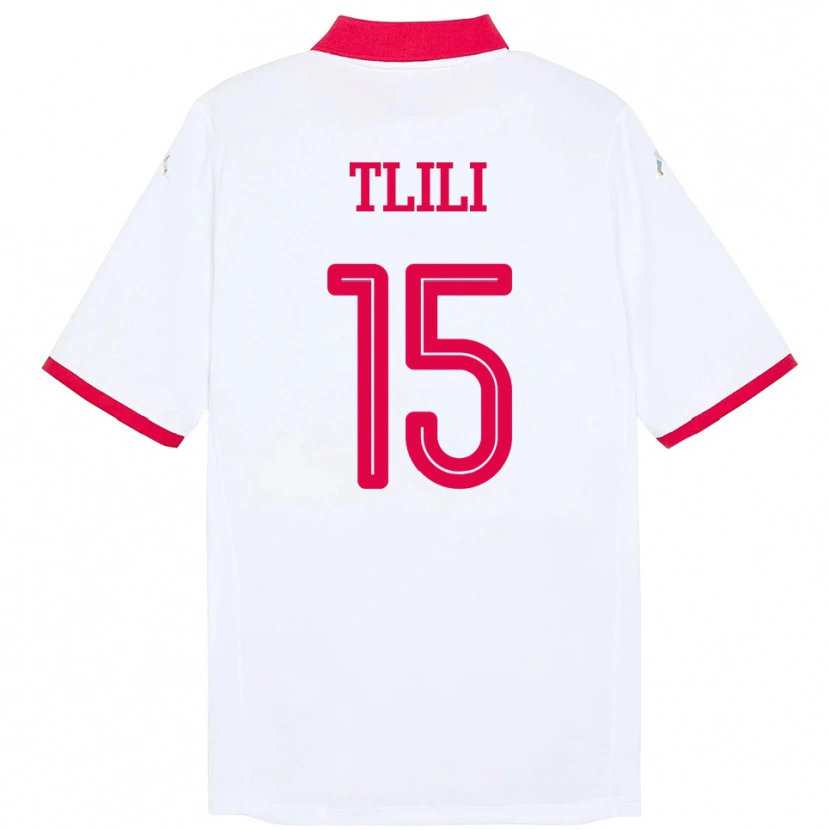 Danxen Kid Tunisia Mehdi Tlili #15 White Away Jersey 24-26 T-Shirt