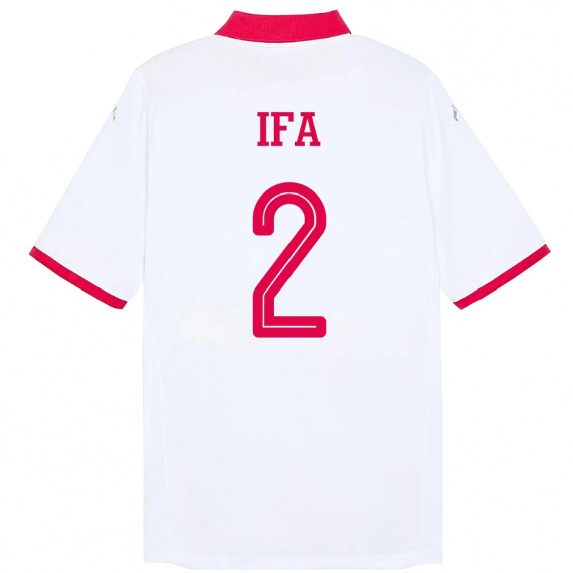 Danxen Kid Tunisia Bilel Ifa #2 White Away Jersey 24-26 T-Shirt