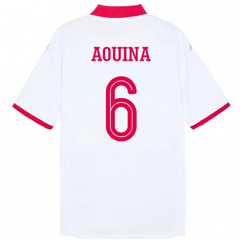 Danxen Kid Tunisia Rania Aouina #6 White Away Jersey 24-26 T-Shirt