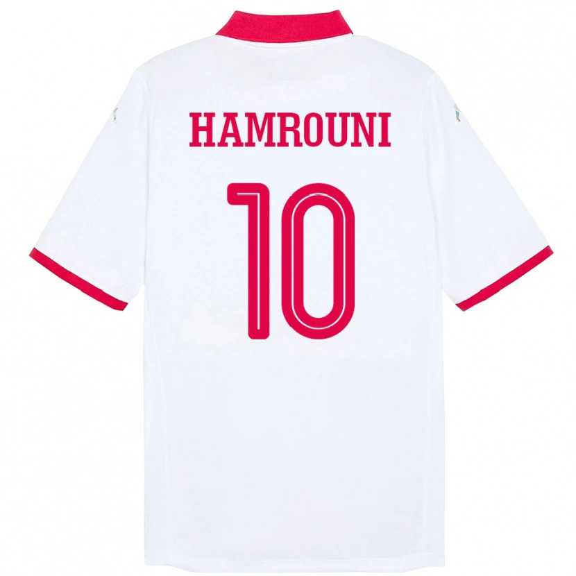 Danxen Kid Tunisia Rayen Hamrouni #10 White Away Jersey 24-26 T-Shirt