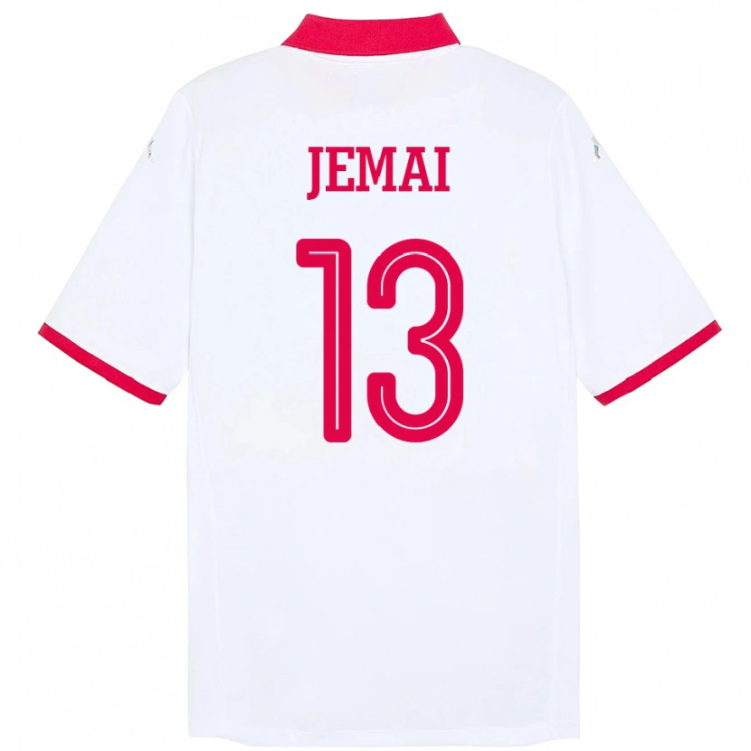 Danxen Kid Tunisia Yasmine Jemai #13 White Away Jersey 24-26 T-Shirt