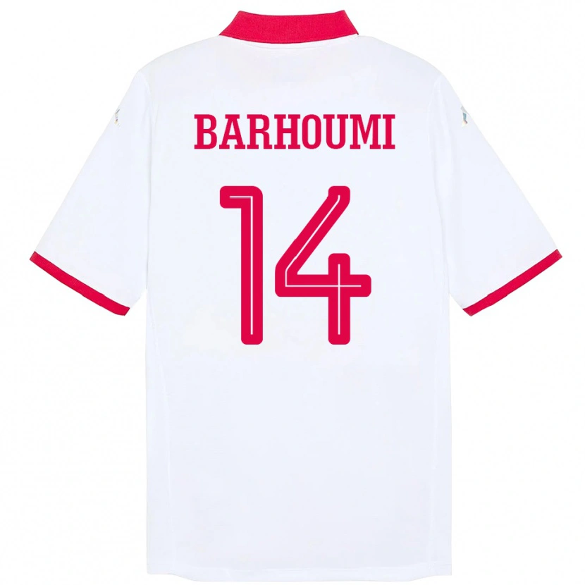 Danxen Kid Tunisia Salah Barhoumi #14 White Away Jersey 24-26 T-Shirt