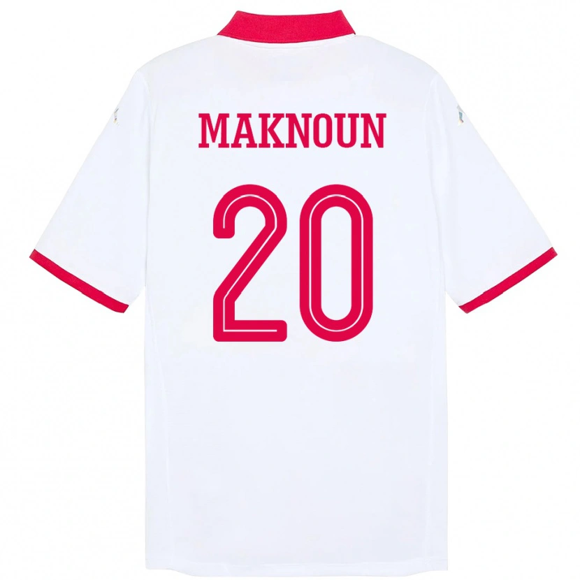 Danxen Kid Tunisia Leila Maknoun #20 White Away Jersey 24-26 T-Shirt