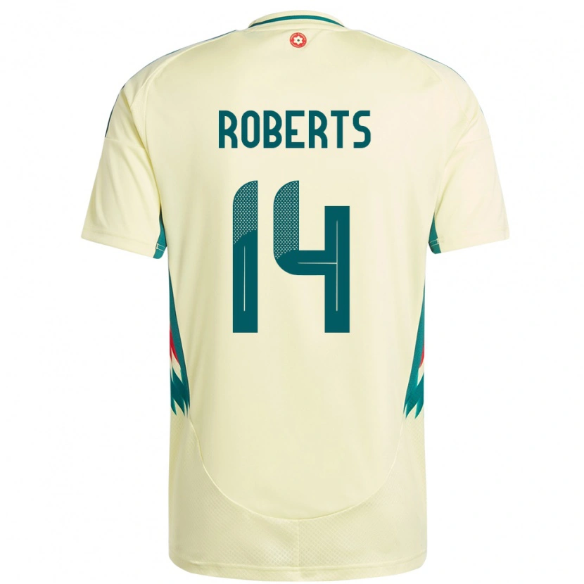 Danxen Kid Wales Connor Roberts #14 Beige Yellow Away Jersey 24-26 T-Shirt