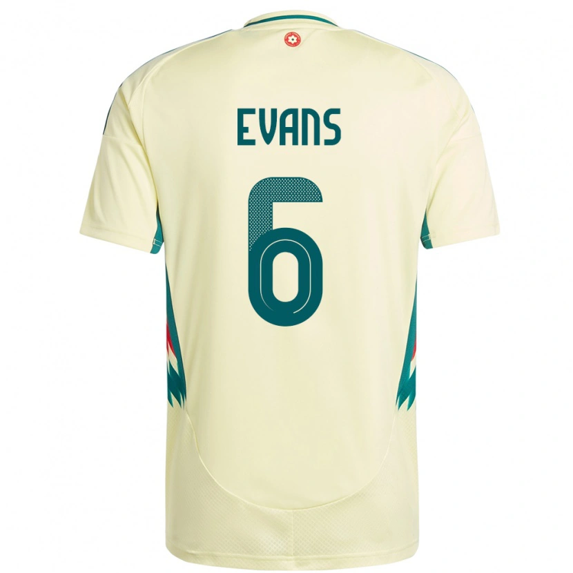 Danxen Kid Wales Louis Evans #6 Beige Yellow Away Jersey 24-26 T-Shirt