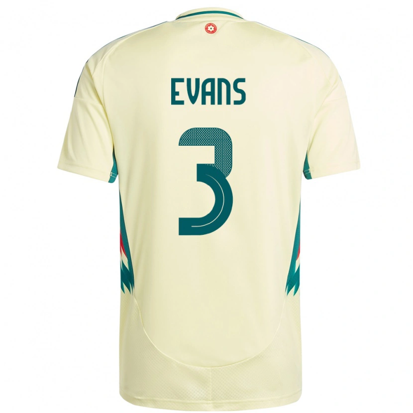Danxen Kid Wales Gemma Evans #3 Beige Yellow Away Jersey 24-26 T-Shirt
