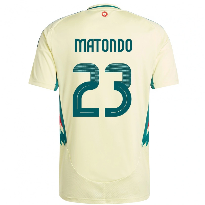 Danxen Kid Wales Rabbi Matondo #23 Beige Yellow Away Jersey 24-26 T-Shirt