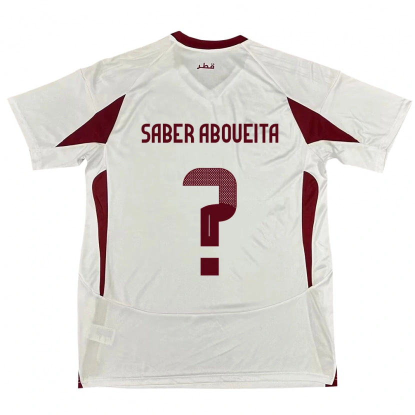 Danxen Kid Qatar Ahmed Saber Aboueita #0 White Away Jersey 24-26 T-Shirt