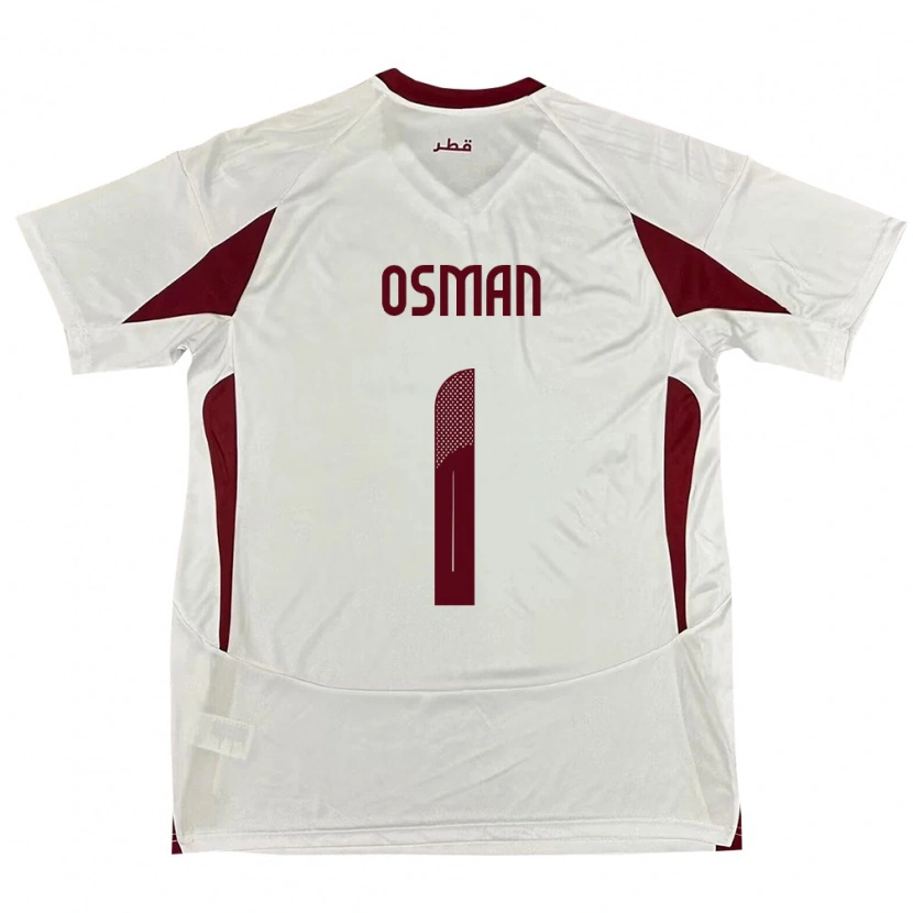 Danxen Kid Qatar Abubaker Osman #1 White Away Jersey 24-26 T-Shirt