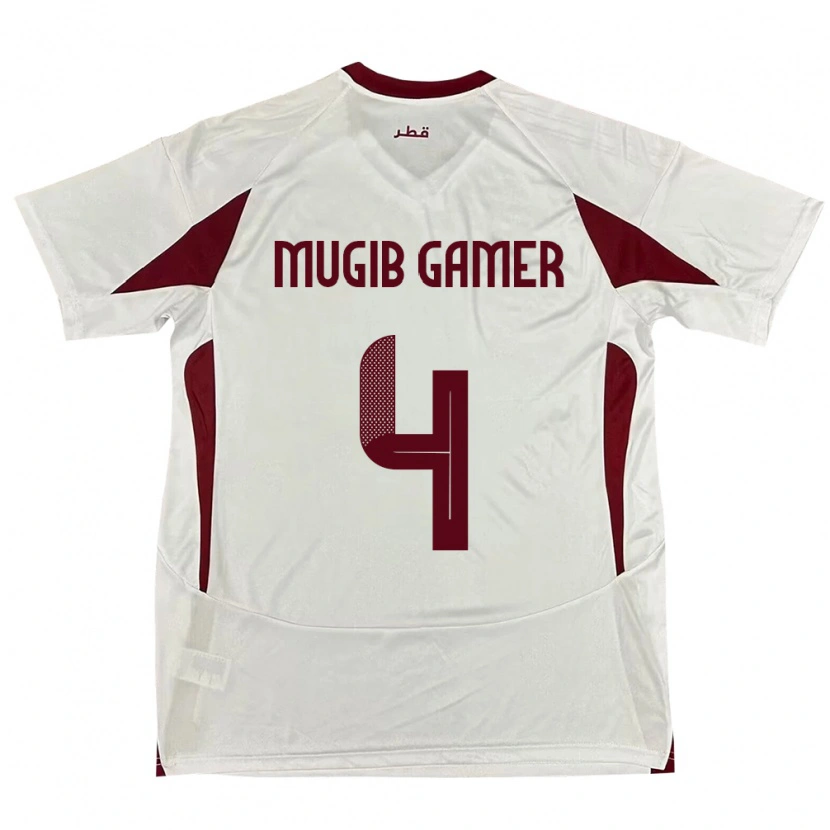 Danxen Kid Qatar Abdalla Mugib Gamer #4 White Away Jersey 24-26 T-Shirt