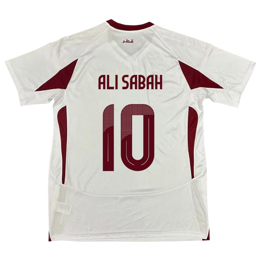 Danxen Kid Qatar Khalid Ali Sabah #10 White Away Jersey 24-26 T-Shirt