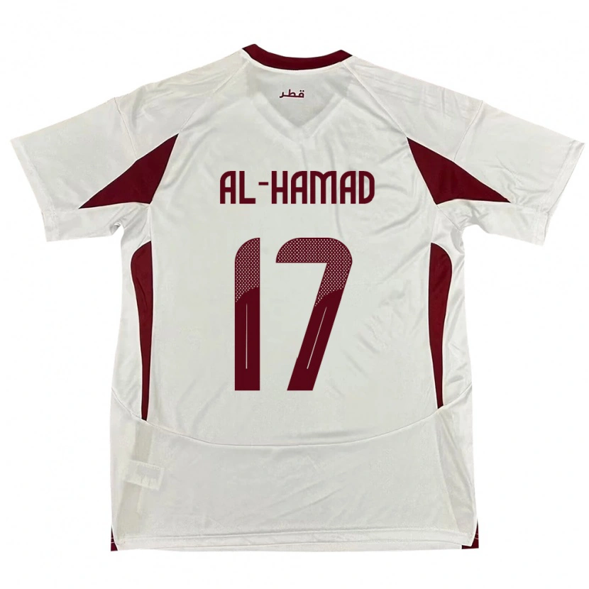 Danxen Kid Qatar Jassem Al-Hamad #17 White Away Jersey 24-26 T-Shirt