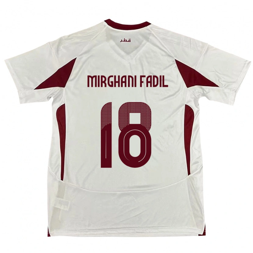 Danxen Kid Qatar Awab Mirghani Fadil #18 White Away Jersey 24-26 T-Shirt