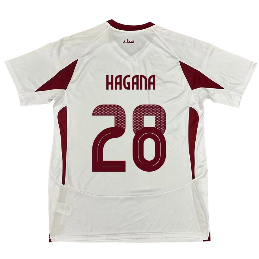 Danxen Kid Qatar Ahmed Hagana #28 White Away Jersey 24-26 T-Shirt