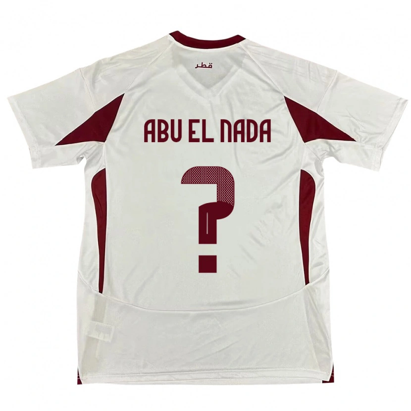 Danxen Kid Qatar Mahmoud Abu El Nada #0 White Away Jersey 24-26 T-Shirt