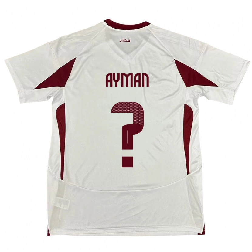 Danxen Kid Qatar Yussef Ayman #0 White Away Jersey 24-26 T-Shirt