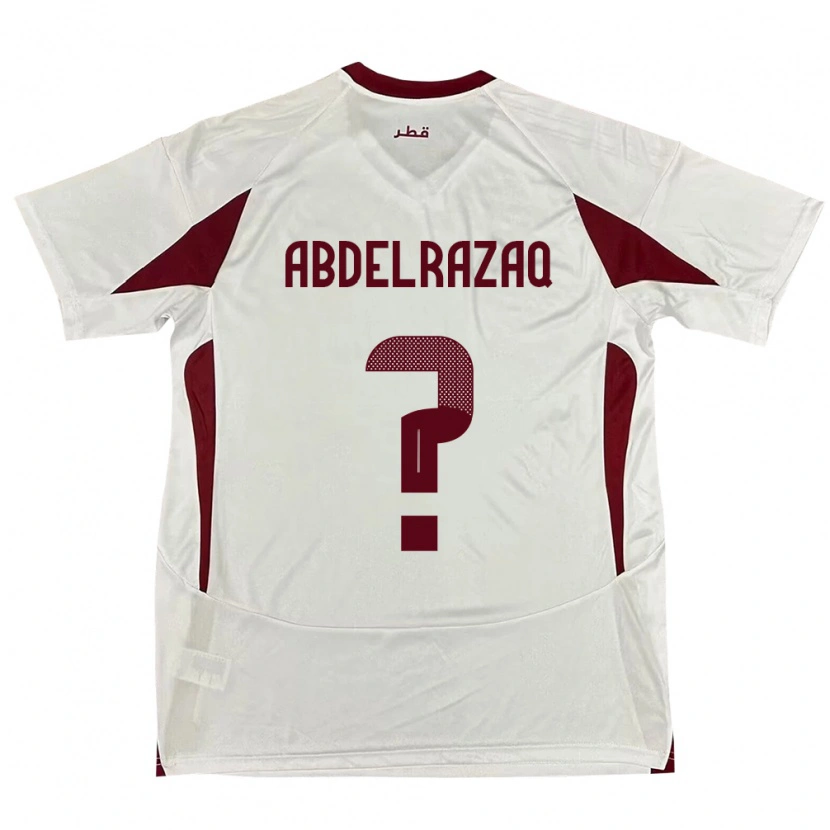Danxen Kid Qatar Yussef Abdelrazaq #0 White Away Jersey 24-26 T-Shirt