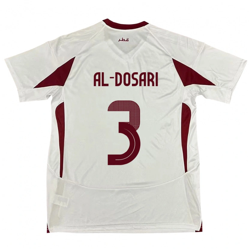 Danxen Kid Qatar Dana Al Dosari #3 White Away Jersey 24-26 T-Shirt
