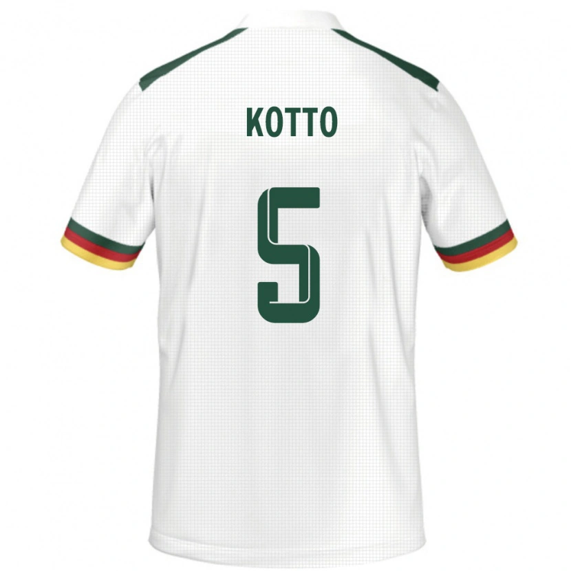 Danxen Kid Cameroon Samuel Kotto #5 White Away Jersey 24-26 T-Shirt