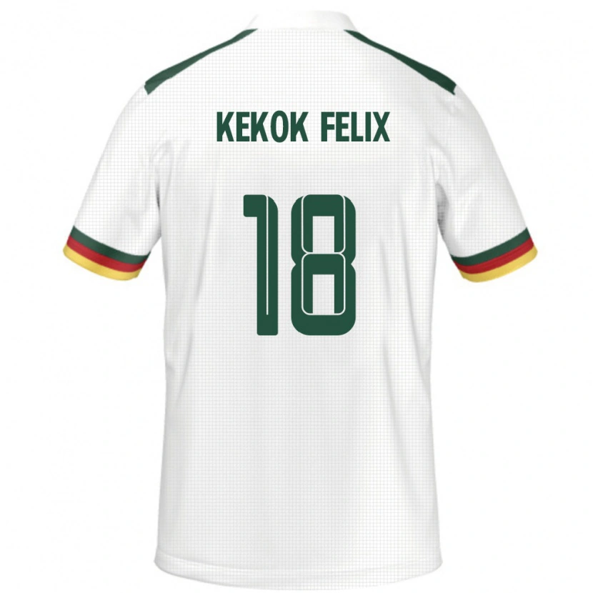 Danxen Kid Cameroon Ndifor Kekok Felix #18 White Away Jersey 24-26 T-Shirt