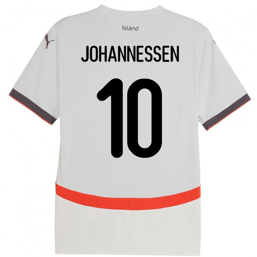 Danxen Kid Iceland Tómas Johannessen #10 White Away Jersey 24-26 T-Shirt