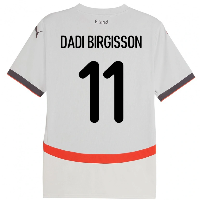 Danxen Kid Iceland Adolf Dadi Birgisson #11 White Away Jersey 24-26 T-Shirt
