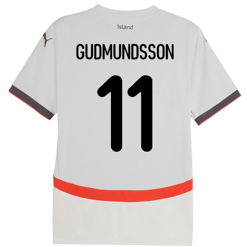 Danxen Kid Iceland Galdur Gudmundsson #11 White Away Jersey 24-26 T-Shirt