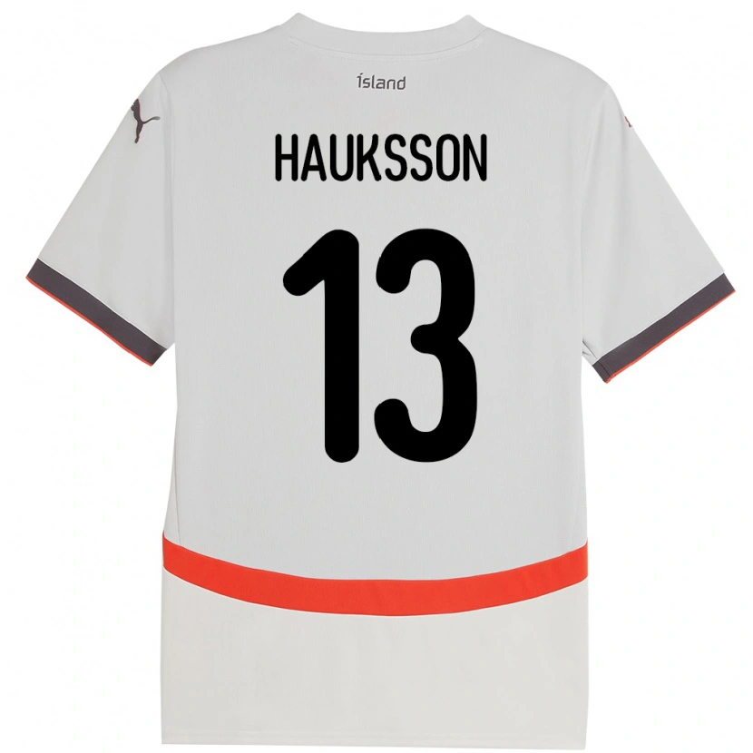 Danxen Kid Iceland Bjarki Hauksson #13 White Away Jersey 24-26 T-Shirt
