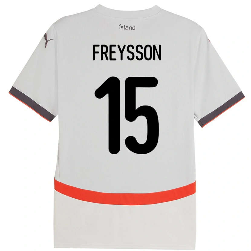 Danxen Kid Iceland Fjölnir Freysson #15 White Away Jersey 24-26 T-Shirt