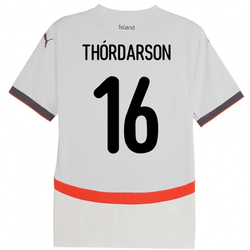 Danxen Kid Iceland Gísli Thórdarson #16 White Away Jersey 24-26 T-Shirt