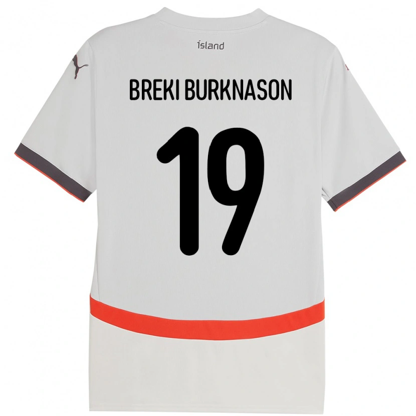Danxen Kid Iceland Birnir Breki Burknason #19 White Away Jersey 24-26 T-Shirt