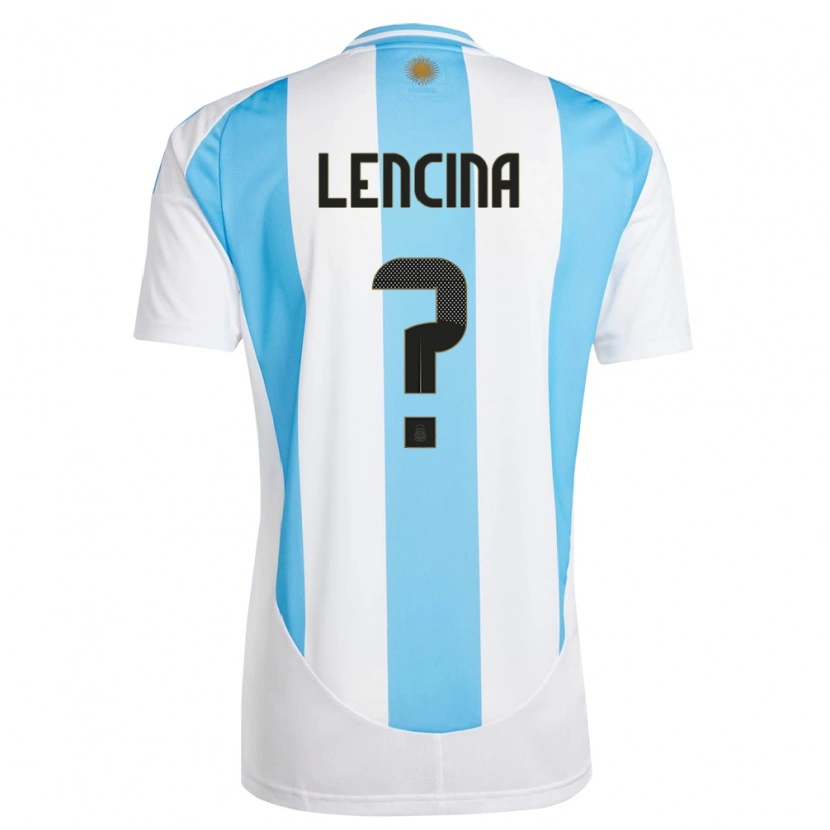 Danxen Men Argentina Santiago Lencina #0 White Blue Home Jersey 24-26 T-Shirt
