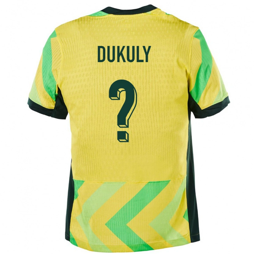 Danxen Men Australia Yaya Dukuly #0 Golden Home Jersey 24-26 T-Shirt