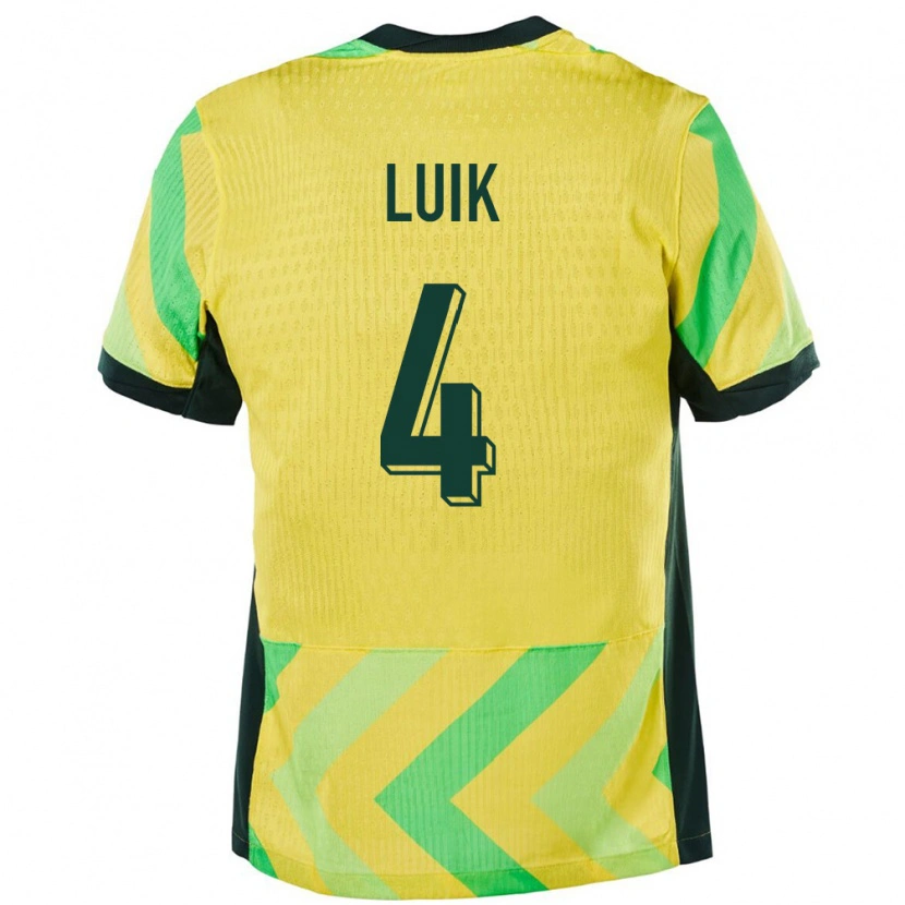 Danxen Men Australia Aivi Luik #4 Golden Home Jersey 24-26 T-Shirt