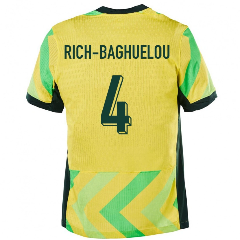 Danxen Men Australia Jay Rich Baghuelou #4 Golden Home Jersey 24-26 T-Shirt